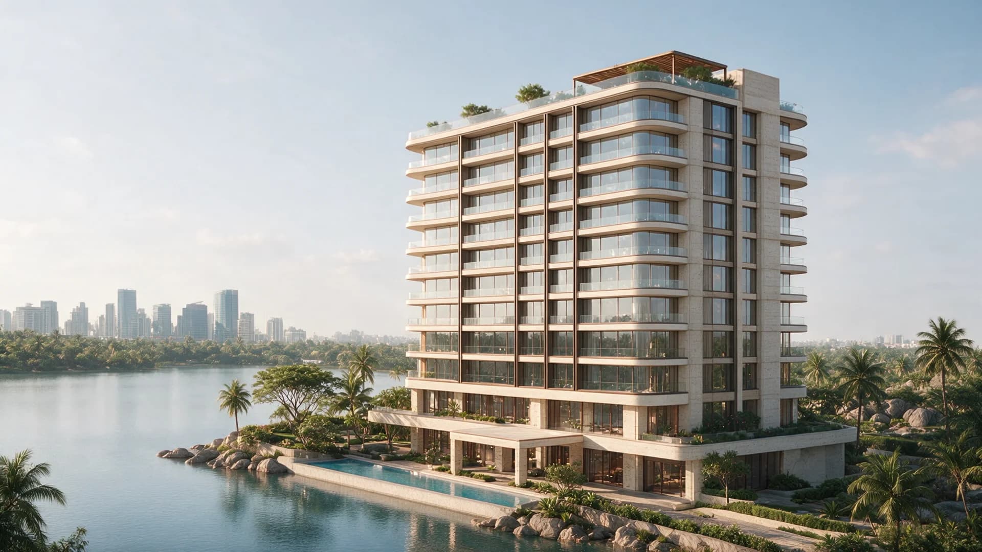Lakeside residential tower designed and built by IPR Architects